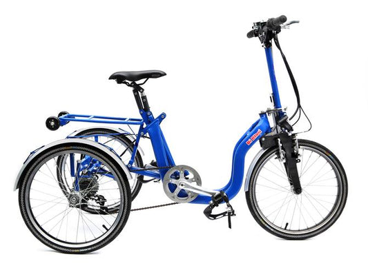 Di Blasi R32 Italian Folding Tricycle, 5-Speed – Blue (Display Model, Bag Included)